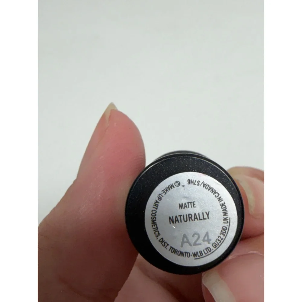 MAC Matte Lipstick Naturally A24 discontinued bullet mini size w/ flaw see picts